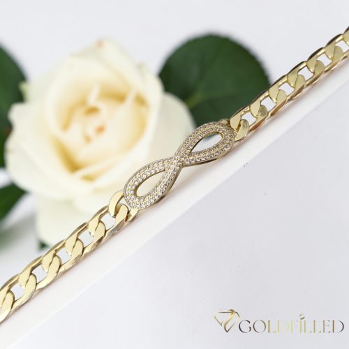 Gold-Filled Antiallergenic Bracelet 18,5cm/9mm 14K color