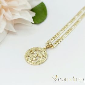   Gold-Filled Antiallergenic Necklace 45cm / 4mm +  Medallion 14K color